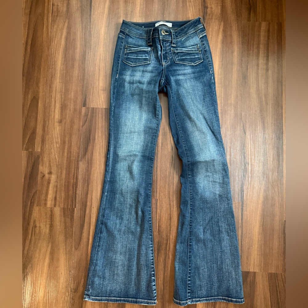 Garage Dark Blue Flare Jeans